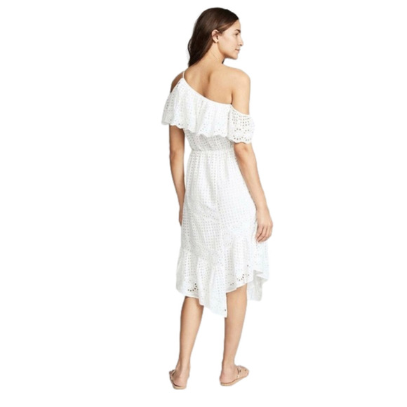 JOIE White Porcelain NWT Corynn Eyelet Dress Size Large - Picture 2 of 10